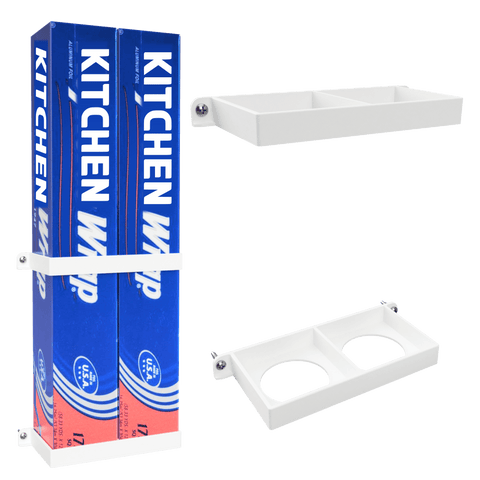 Tin Foil / Cling Film / Grease Proof Paper Mount Bracket Holder Organiser For Kitchen Cupboard Storage EXTRA LARGE