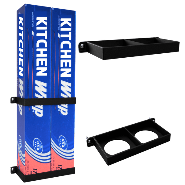 Tin Foil / Cling Film / Grease Proof Paper Mount Bracket Holder Organiser For Kitchen Cupboard Storage EXTRA LARGE