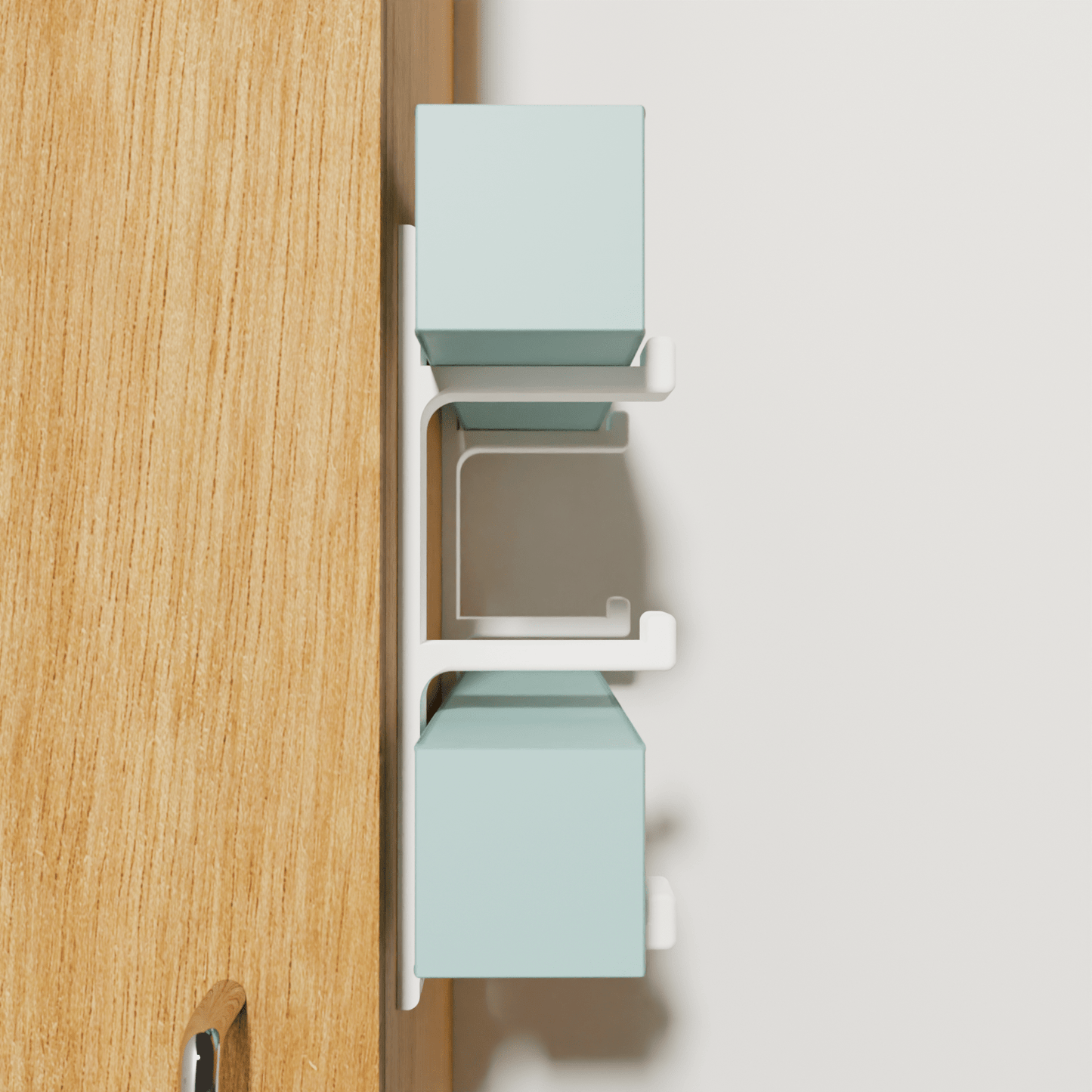 Tin Foil / Cling Film / Grease Proof Paper Mount Bracket Holder Organiser For Kitchen Cupboard Storage Side Hooks