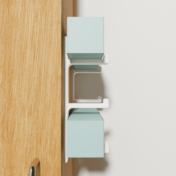 Tin Foil / Cling Film / Grease Proof Paper Mount Bracket Holder Organiser For Kitchen Cupboard Storage Side Hooks