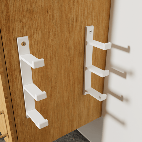 Tin Foil / Cling Film / Grease Proof Paper Mount Bracket Holder Organiser For Kitchen Cupboard Storage Side Hooks
