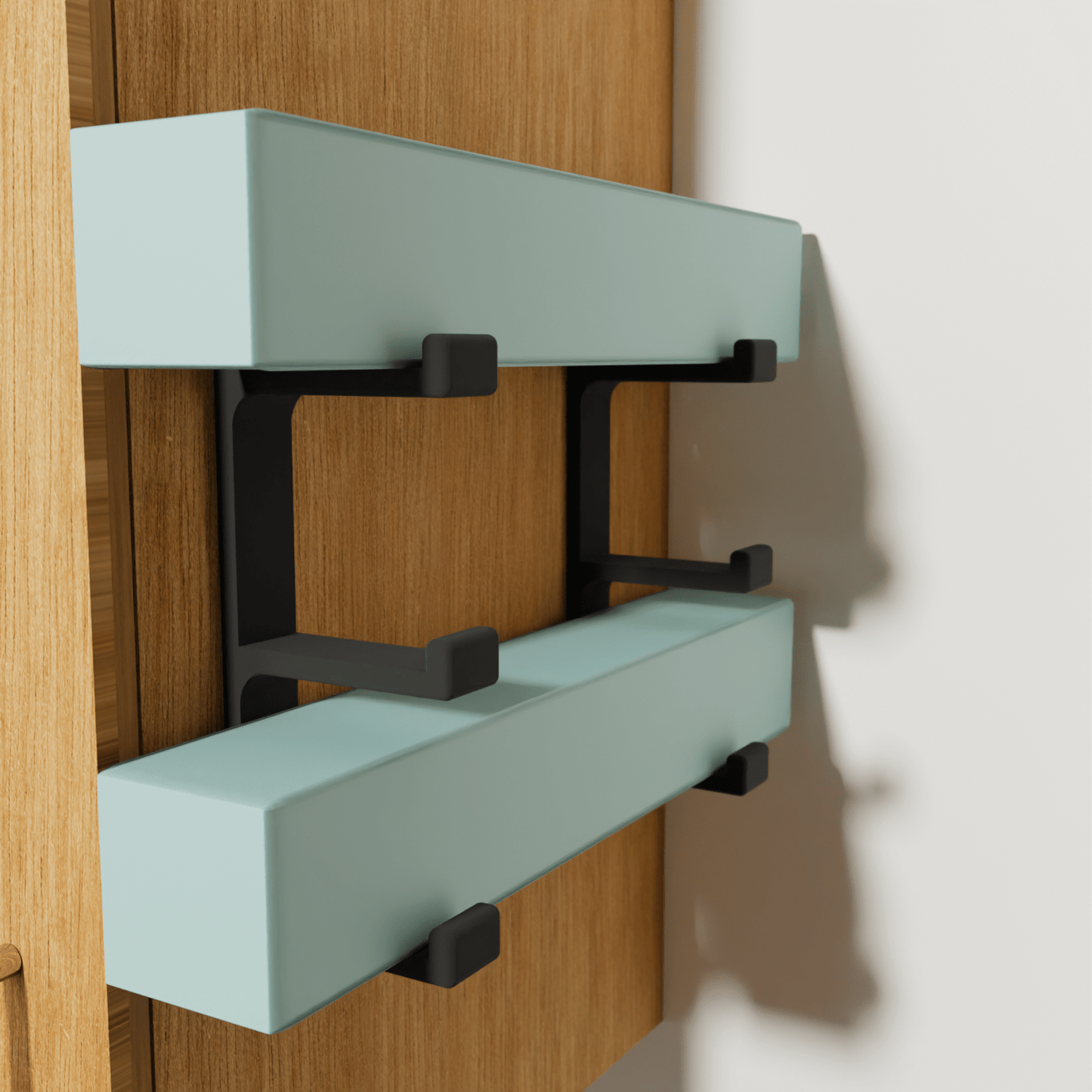 Tin Foil / Cling Film / Grease Proof Paper Mount Bracket Holder Organiser For Kitchen Cupboard Storage Side Hooks