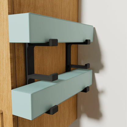 Tin Foil / Cling Film / Grease Proof Paper Mount Bracket Holder Organiser For Kitchen Cupboard Storage Side Hooks