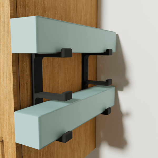 Tin Foil / Cling Film / Grease Proof Paper Mount Bracket Holder Organiser For Kitchen Cupboard Storage Side Hooks