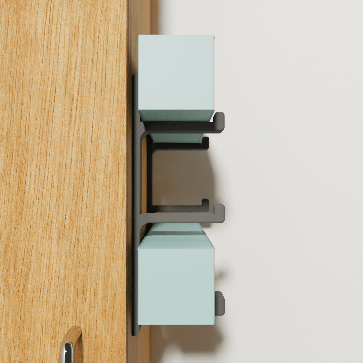 Tin Foil / Cling Film / Grease Proof Paper Mount Bracket Holder Organiser For Kitchen Cupboard Storage Side Hooks