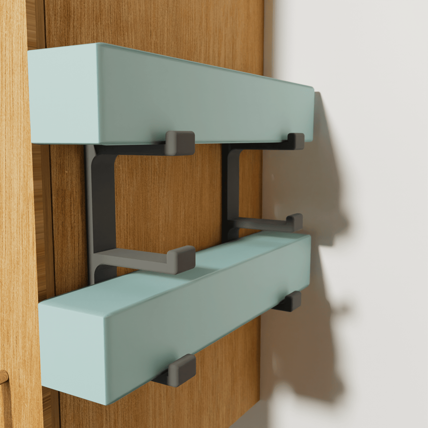 Tin Foil / Cling Film / Grease Proof Paper Mount Bracket Holder Organiser For Kitchen Cupboard Storage Side Hooks