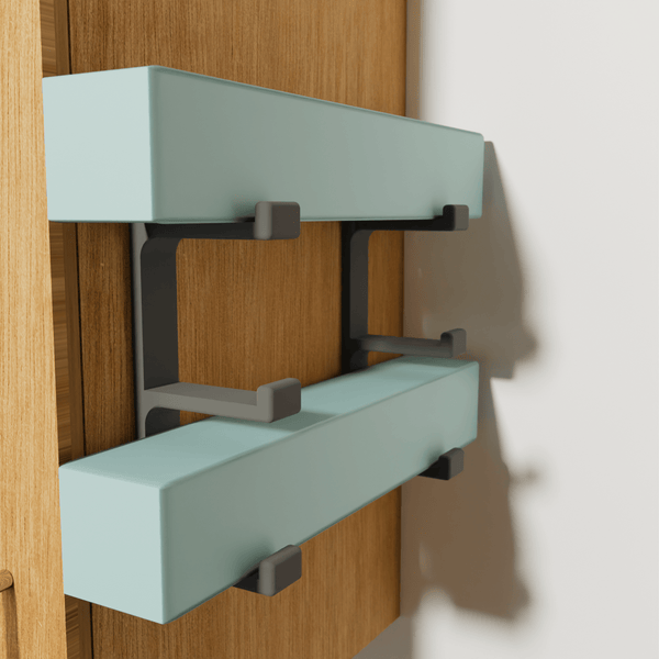 Tin Foil / Cling Film / Grease Proof Paper Mount Bracket Holder Organiser For Kitchen Cupboard Storage Side Hooks