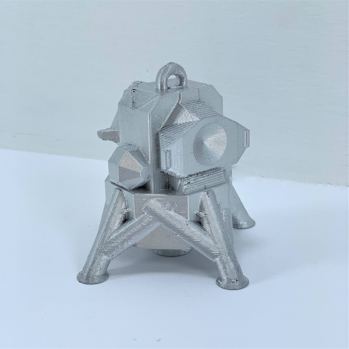 Custom Christmas Bauble - Mars Luna Lander Silver