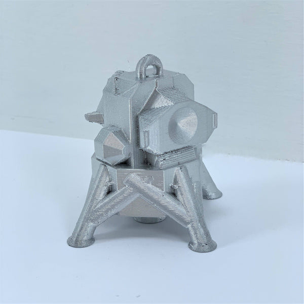 Custom Christmas Bauble - Mars Luna Lander Silver