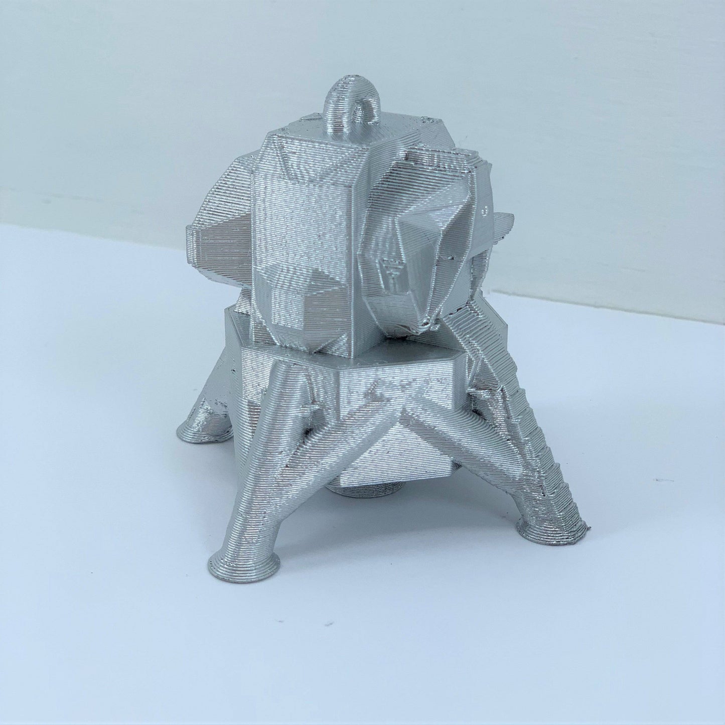 Custom Christmas Bauble - Mars Luna Lander Silver