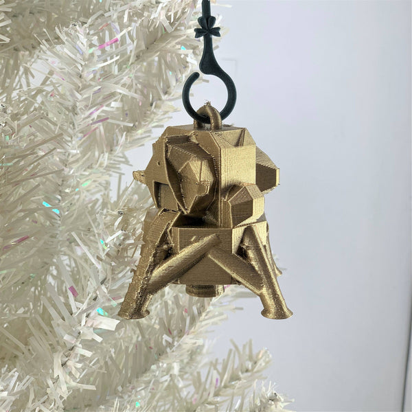 Custom Christmas Bauble - Mars Luna Lander Silver