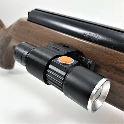 Tactical Torch And Torch Holder With 60mm Screw On Picatinny Rail For Wooden Stock's