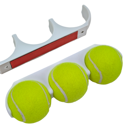 Padel Ball Wall Mount - Triple Ball Quick-Slot Storage Rack