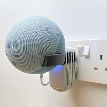 Echo Dot 4th Generation Plug Mount Plug Bracket (3pin UK) With Cable Management