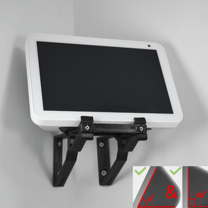 Echo Show 8 Corner Wall Mount Corner Wall Bracket Adjustable Tilt Multi Function - Upright & Angled