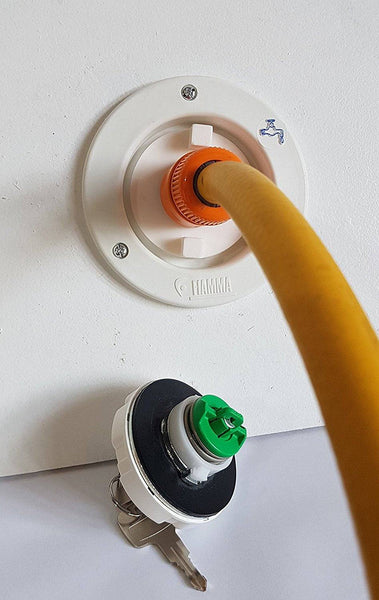 Motorhome Water Filler Cap With Hose Connector : Fits Fiamma Type
