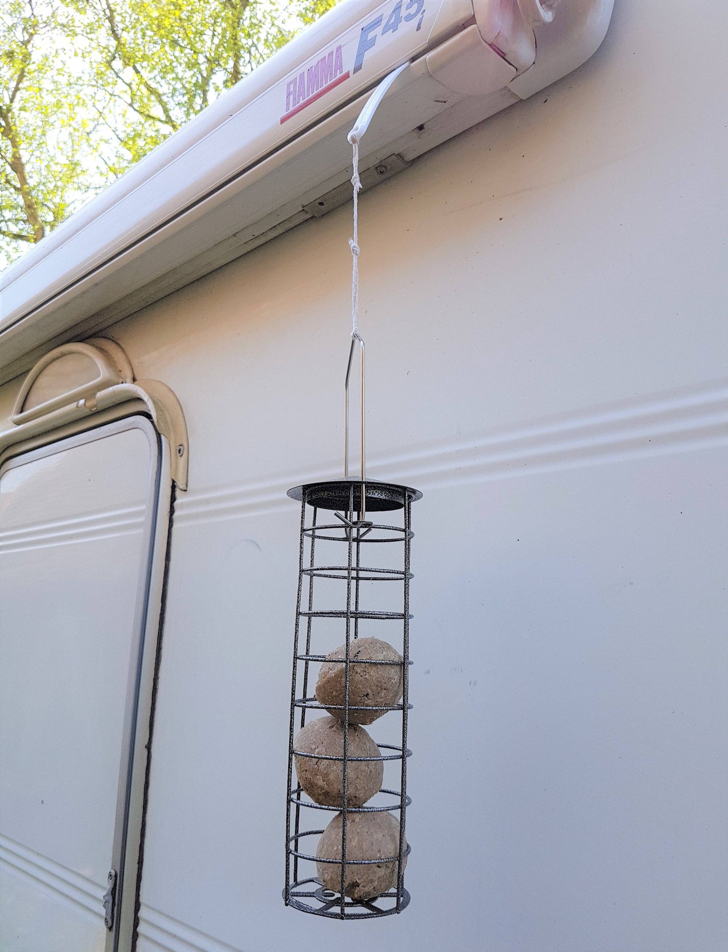 Motorhome Awning Rail Hook Bird Feeder Hook For Caravan Campervan RV - White