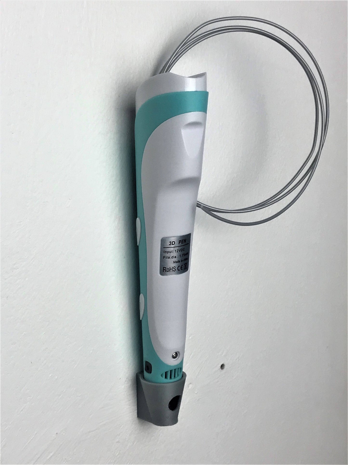 3D Filament Pen Wall Bracket Holder : Black