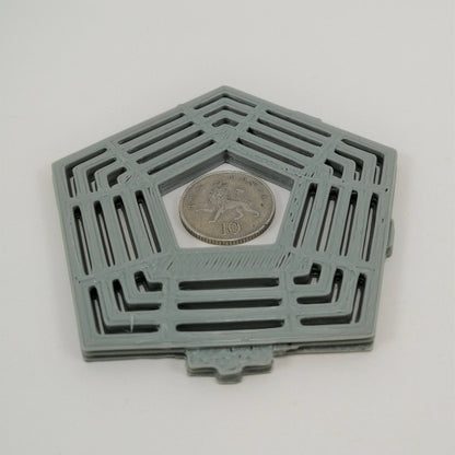 Pentagon Drinks Coaster : Grey