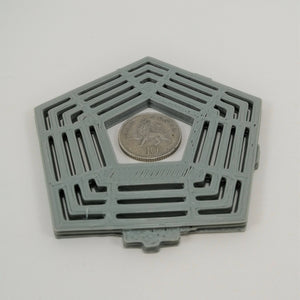 Pentagon Drinks Coaster : Grey