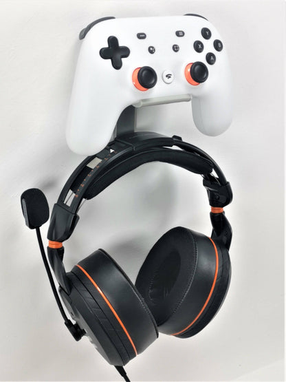 Google Stadia Controller Wall Bracket Wall Mount With Headphone Hanger Holder