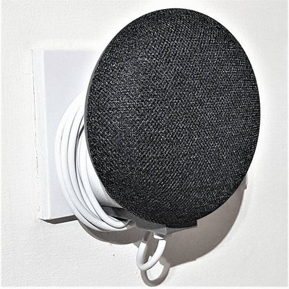 Google Home Mini Bracket : Clips To Uk Plug (No Screws/Drill Holes Needed)
