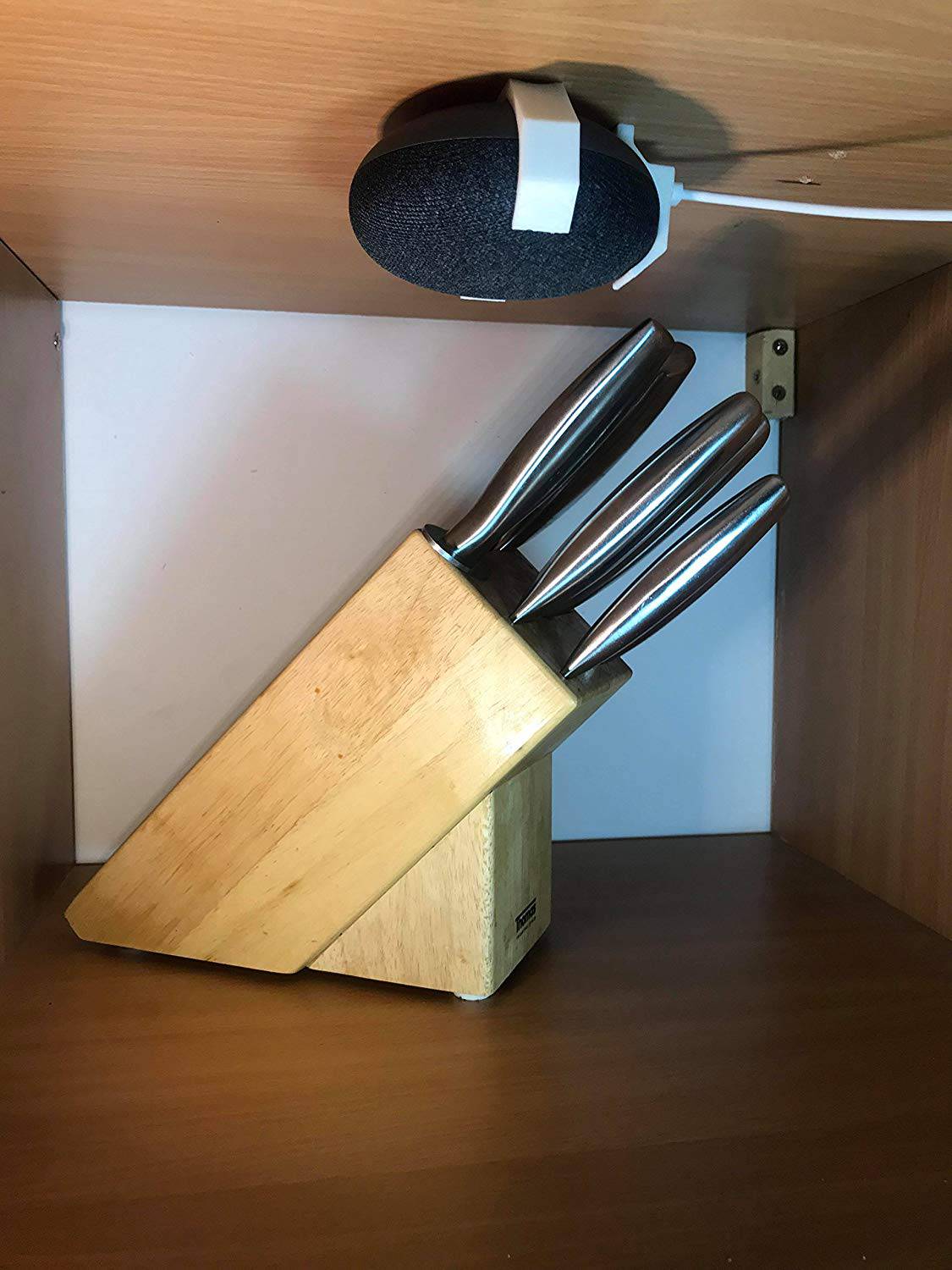 Google Home Mini Wall Bracket (Can Be Hidden Under Shelves/Cabinets Etc)