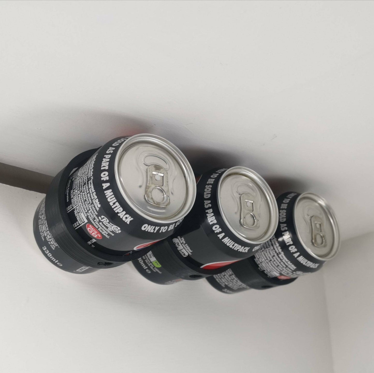 Drinks Can Cupboard Mount Bracket Holder Tidy Space Saver