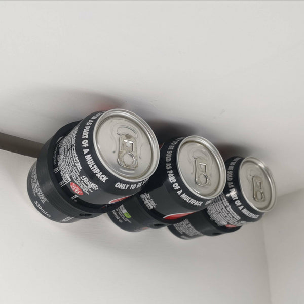 Drinks Can Cupboard Mount Bracket Holder Tidy Space Saver