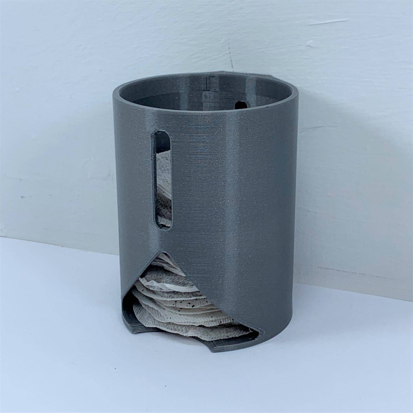Tea Bag Circular Dispenser Wall Mount Bracket Holder