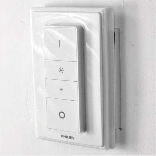 Philips Hue Dimmer Britischer Lichtschalter Konverter Adapter Abdeckplatte : Weiß