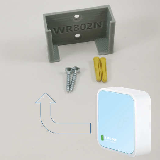 Tp Link Nano Wifi Router Wr802N Wall Mount Wall Bracket Under Desk Holder Black