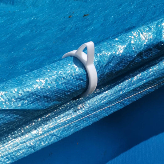 Poolabdeckungsclip für 44-mm-Schiene (z.B. Intex), Zeitersparnis, Windsicherung