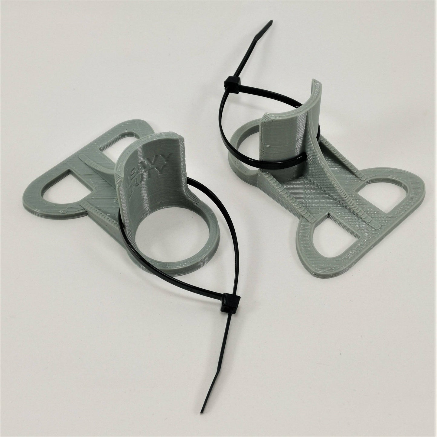 2 X Schwimmbad-Rohrhalter, pannensicher, reißfest, belastungsresistent (Standard Grau Gen 2)