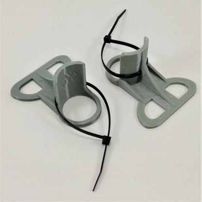 2 X Schwimmbad-Rohrhalter, pannensicher, reißfest, belastungsresistent (Standard Grau Gen 2)
