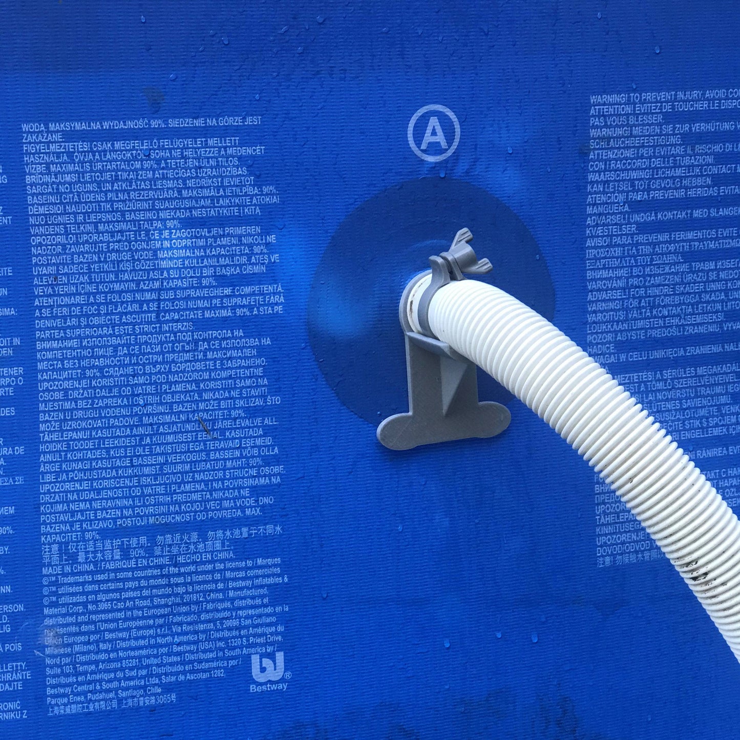 2 X Schwimmbad-Schlauchhalterungen: Grau, hält Rohre von 30 mm bis 37 mm, passend für Intex-Pools