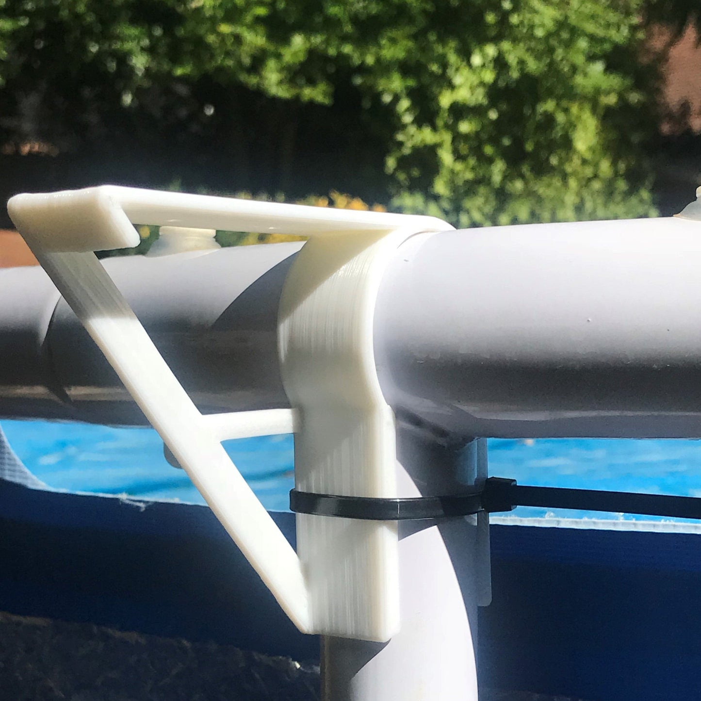 2 X Schwimmbecken-Regalhalterungen Passend für 45 mm obere Schiene / 35 mm Pfosten (passend für Intex-Pools)