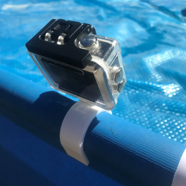 Go-Pro Mount For Swimming Pool 45Mm Top Rail : White Suits Intex Pools Etc