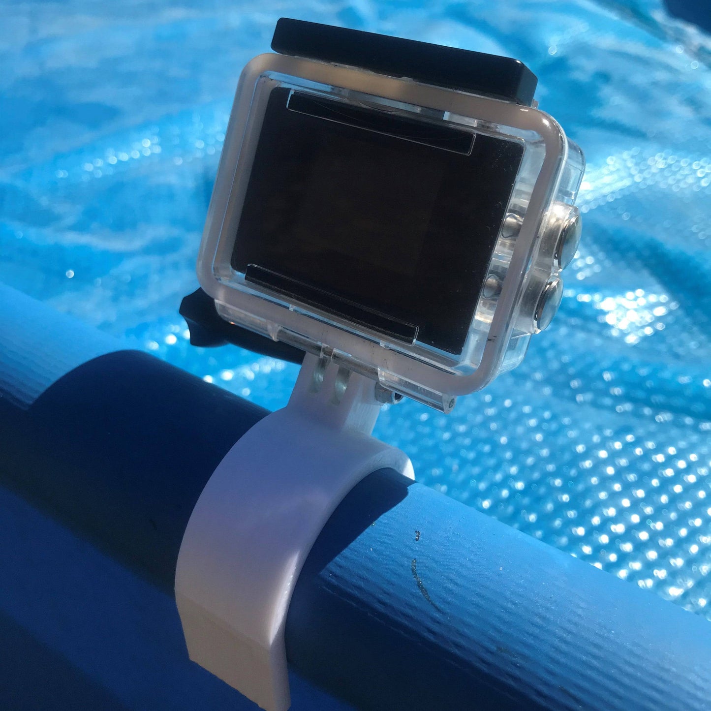 Go-Pro Mount For Swimming Pool 45Mm Top Rail : White Suits Intex Pools Etc
