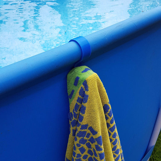 Handtuchhaken für Schwimmbecken: Blau (für Intex Frame Poolstangen 45 mm)