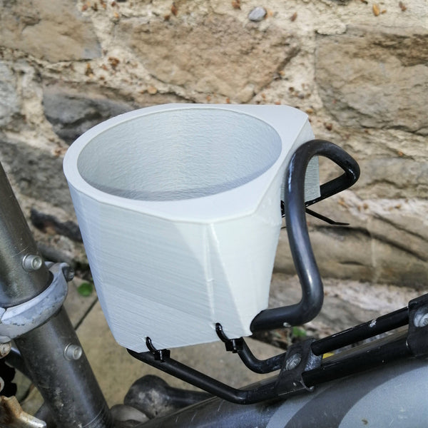 Bike Bottle Bracket Coffee Cup Adaptor Holds Standard Coffee Cups : Grey