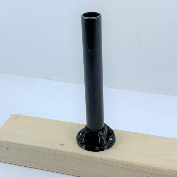 Fishing Rod Bank Stick Holder Stand For Decked Swims & Jetties 18mm Diameter Black