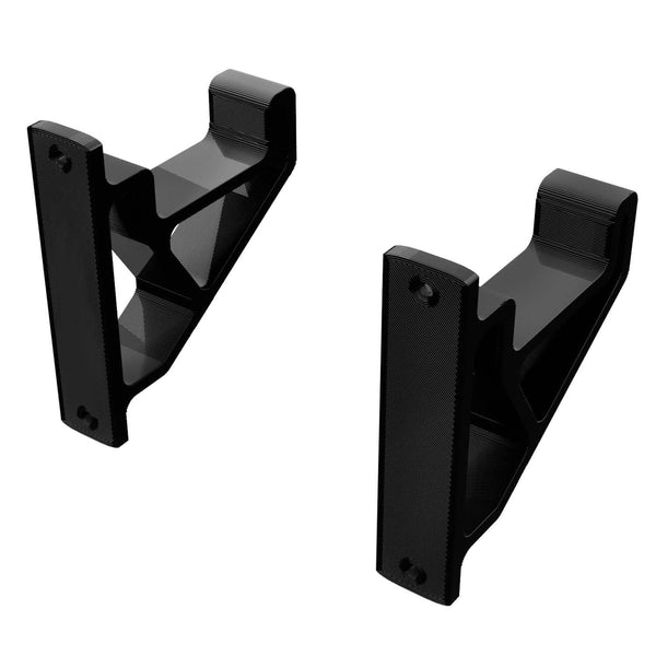 Ladder Wall Mount Bracket Holder Universal Low Profile Heavy Duty Black