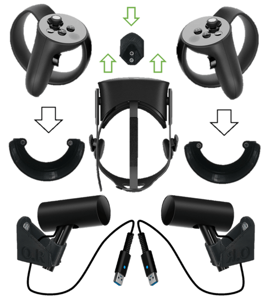 Wandhalterung / Halterungs-Set für Oculus Rift: Sensor, Touch, Headset, Schwarz