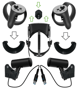 Wall Mount / Bracket Set For Oculus Rift : Sensor, Touch, Headset Black