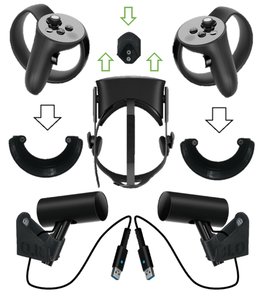 Wall Mount / Bracket Set For Oculus Rift : Sensor, Touch, Headset Black