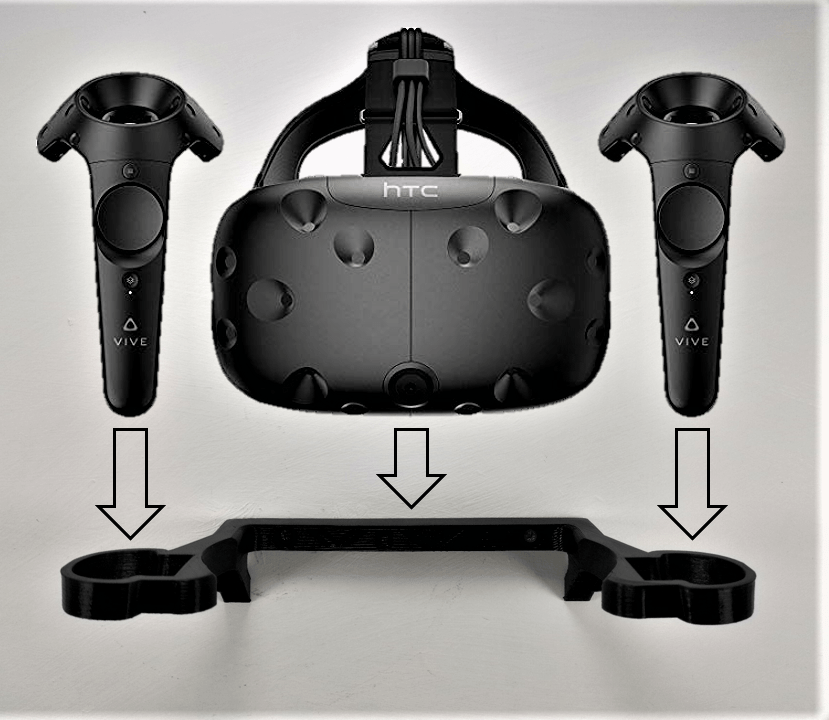 Htc Vive Headset & Controller Wall Bracket/Mount