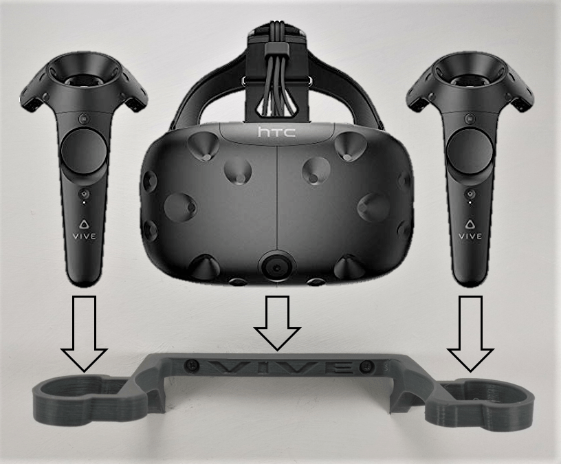 Htc Vive Headset & Controller Wall Bracket/Mount