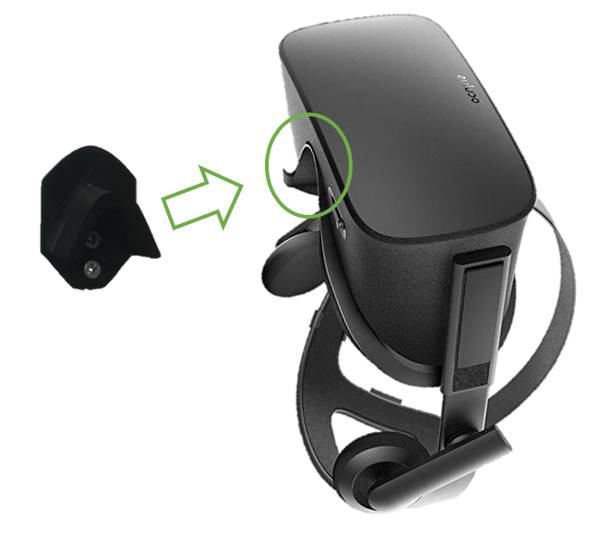 CV1 Headset Wall Bracket Mount For Oculus Rift (With Fixings): Black