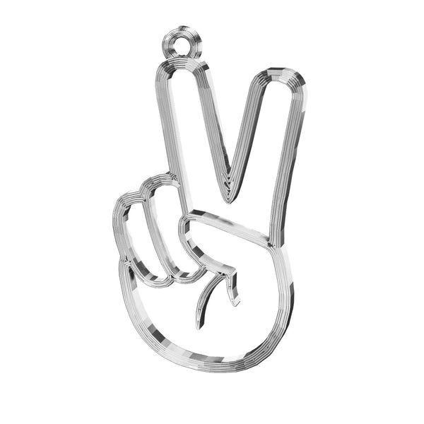 Peace Fingers Christmas Tree Bauble Decoration Ornament For Christmas Xmas Noel